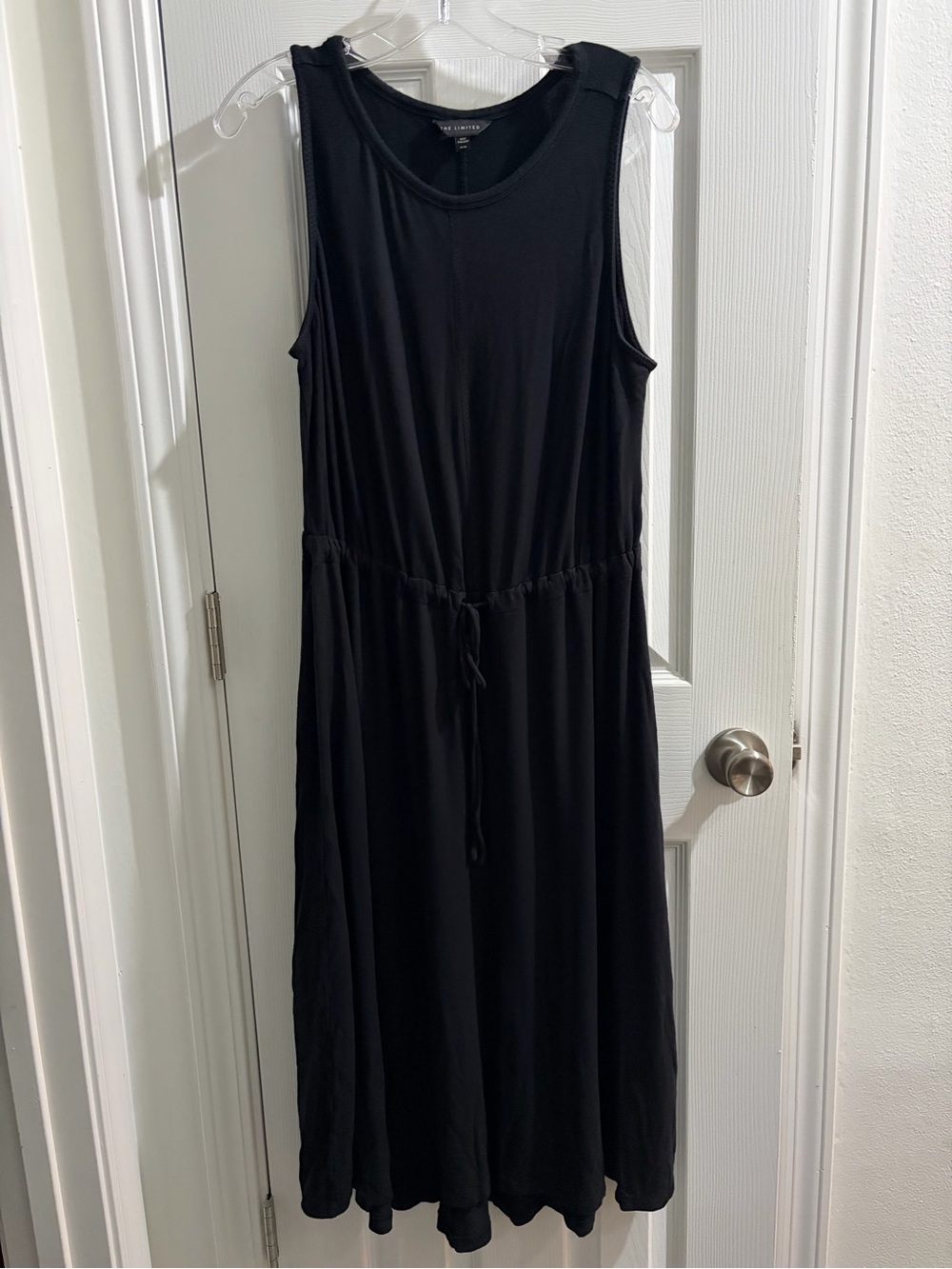The Limited Black Sleeveless Maxi Dress with Drawstring